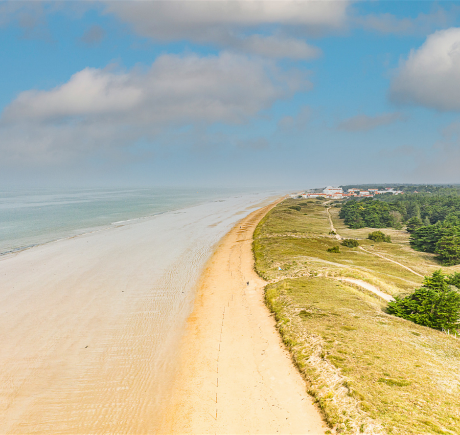 Kustpad van Saint-Jean-de-Monts in de Vendée in de buurt van de 3-sterren camping Les Sirènes 