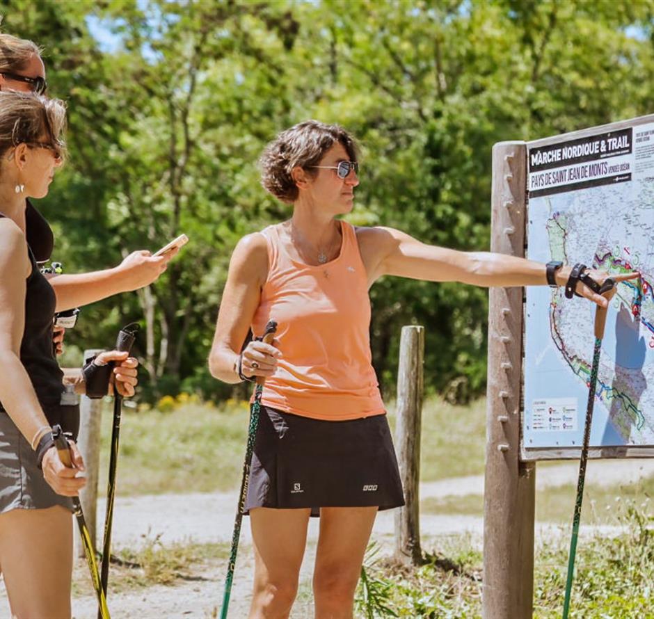 Nordic walking-route Saint-Jean-de-Monts in de Vendée nabij de 3-sterren camping Les Sirènes 