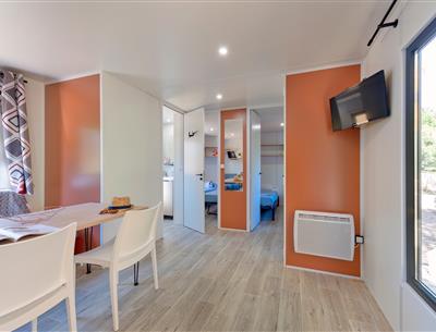 Woonkamer van de Cottage 6 personen 3 bloemen