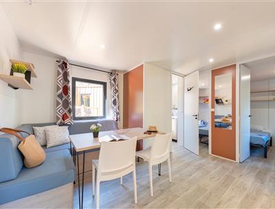 Woonkamer van de Cottage 6 personen 3 bloemen