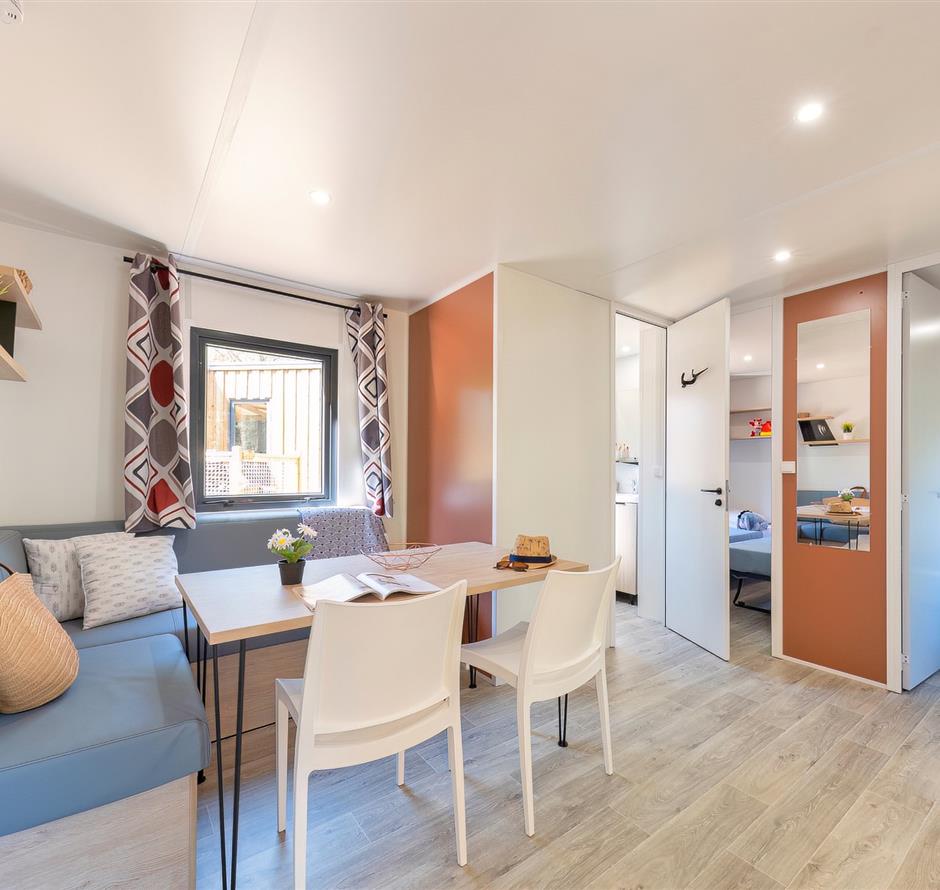 Woonkamer van de Cottage 6 personen 3 bloemen 