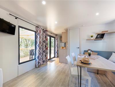 Woonkamer van de Cottage 6 personen 3 bloemen