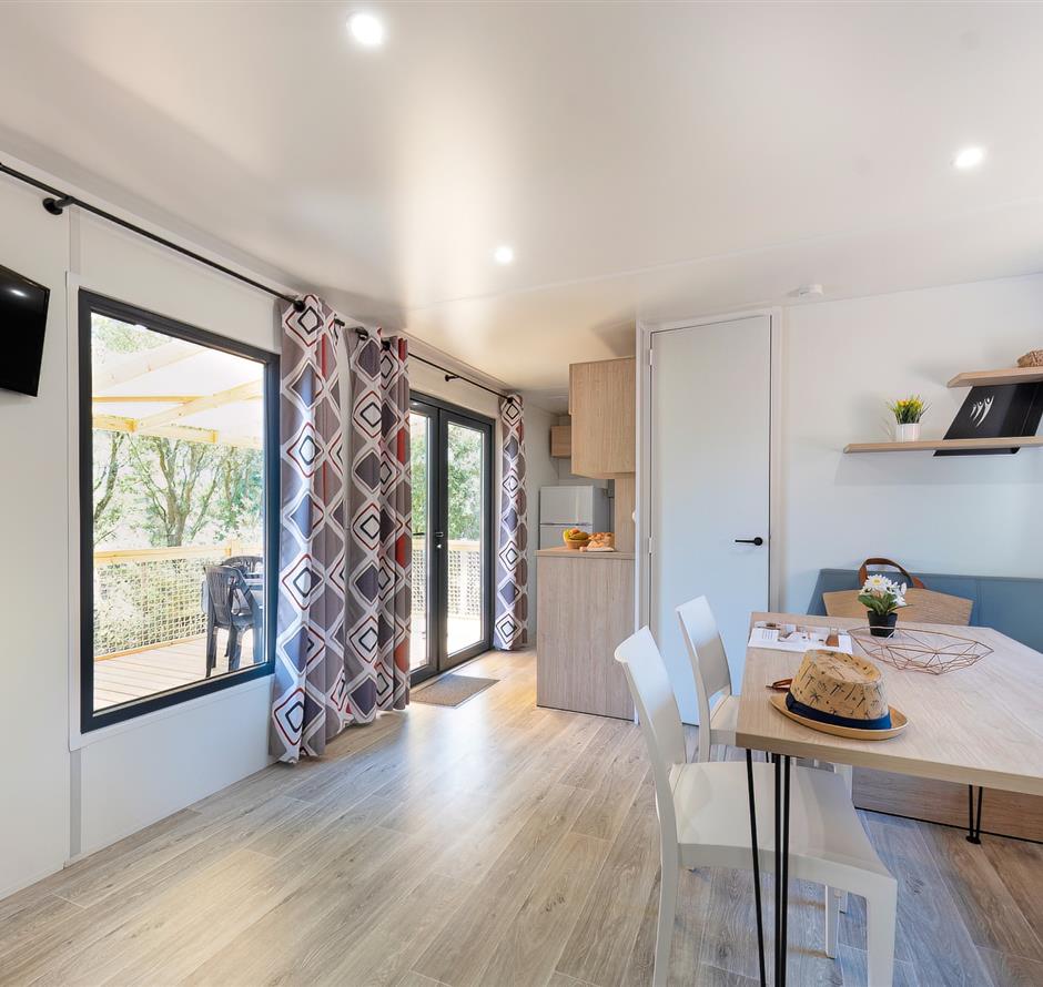 Woonkamer van de Cottage 6 personen 3 bloemen 