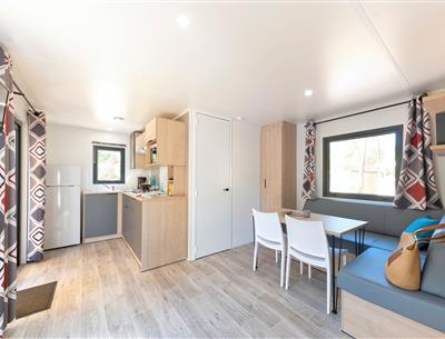 Woonkamer van de Cottage 5 pers 3 bloemen