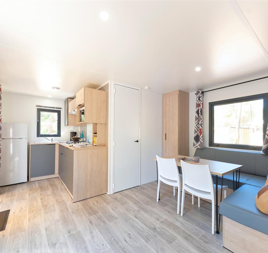 Woonkamer van de Cottage 5 pers 3 bloemen 