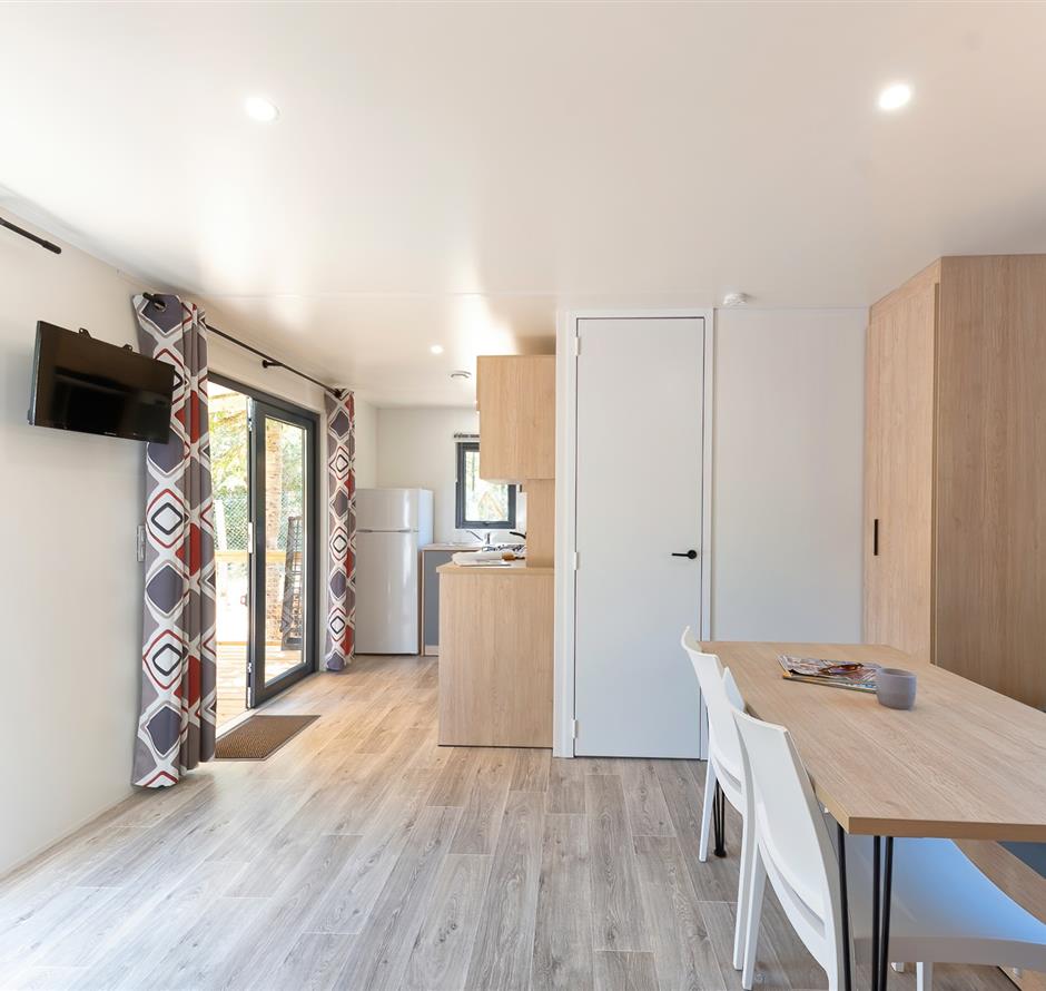 Woonkamer van de Cottage 5 pers 3 bloemen 