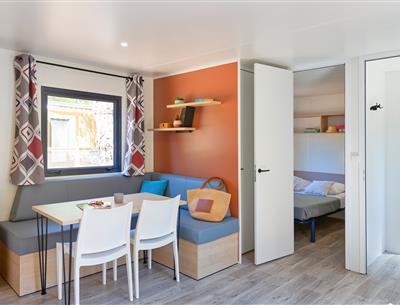 Woonkamer van de Cottage 5 pers 3 bloemen