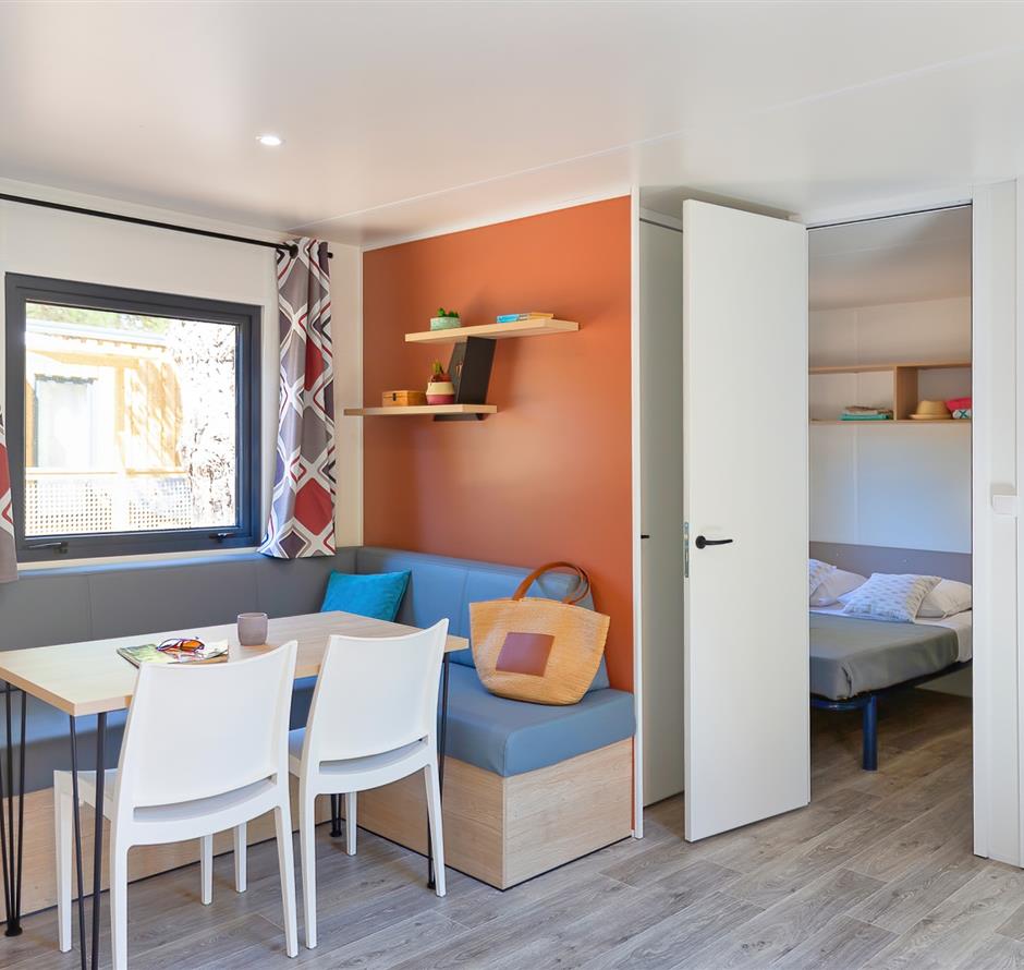 Woonkamer van de Cottage 5 pers 3 bloemen 