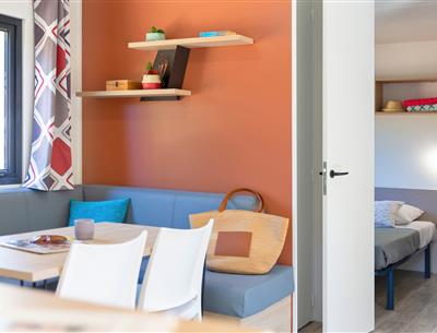 Woonkamer van de Cottage 5 pers 3 bloemen
