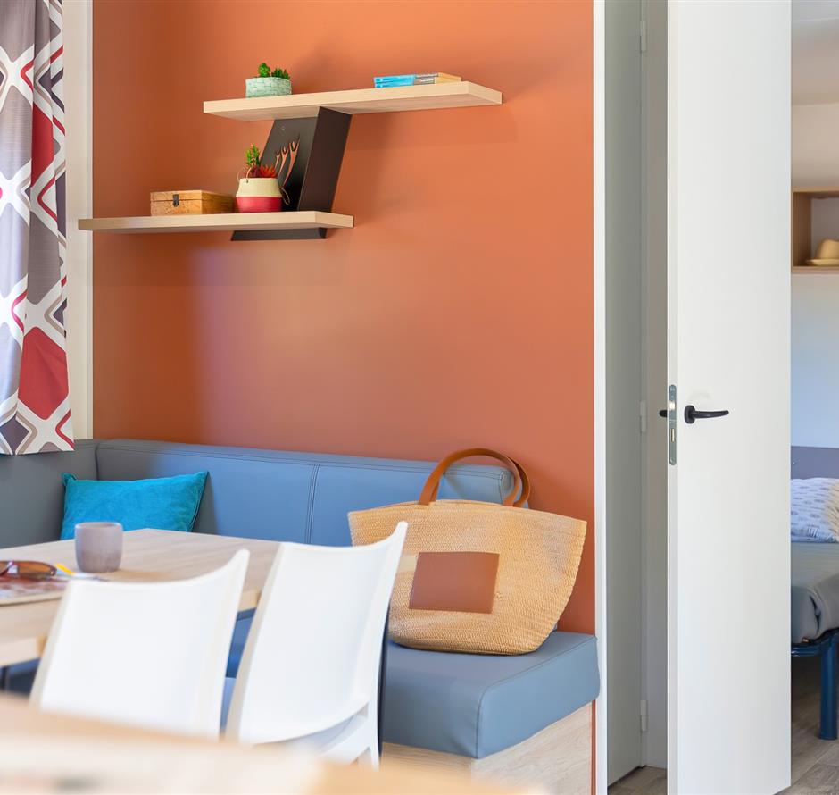 Woonkamer van de Cottage 5 pers 3 bloemen 