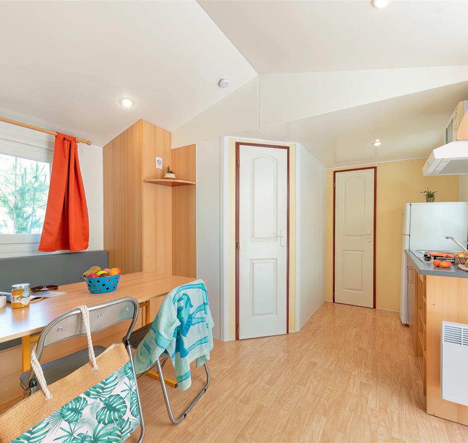 Woonkamer van de Cottage 4 pers 2 bloemen 