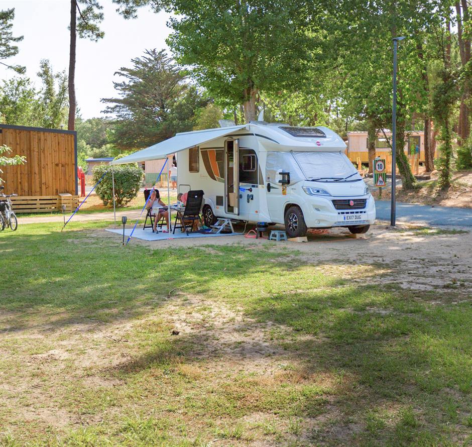 Kale plaatsen met stroom 2 bloemen op Camping Les Sirènes 