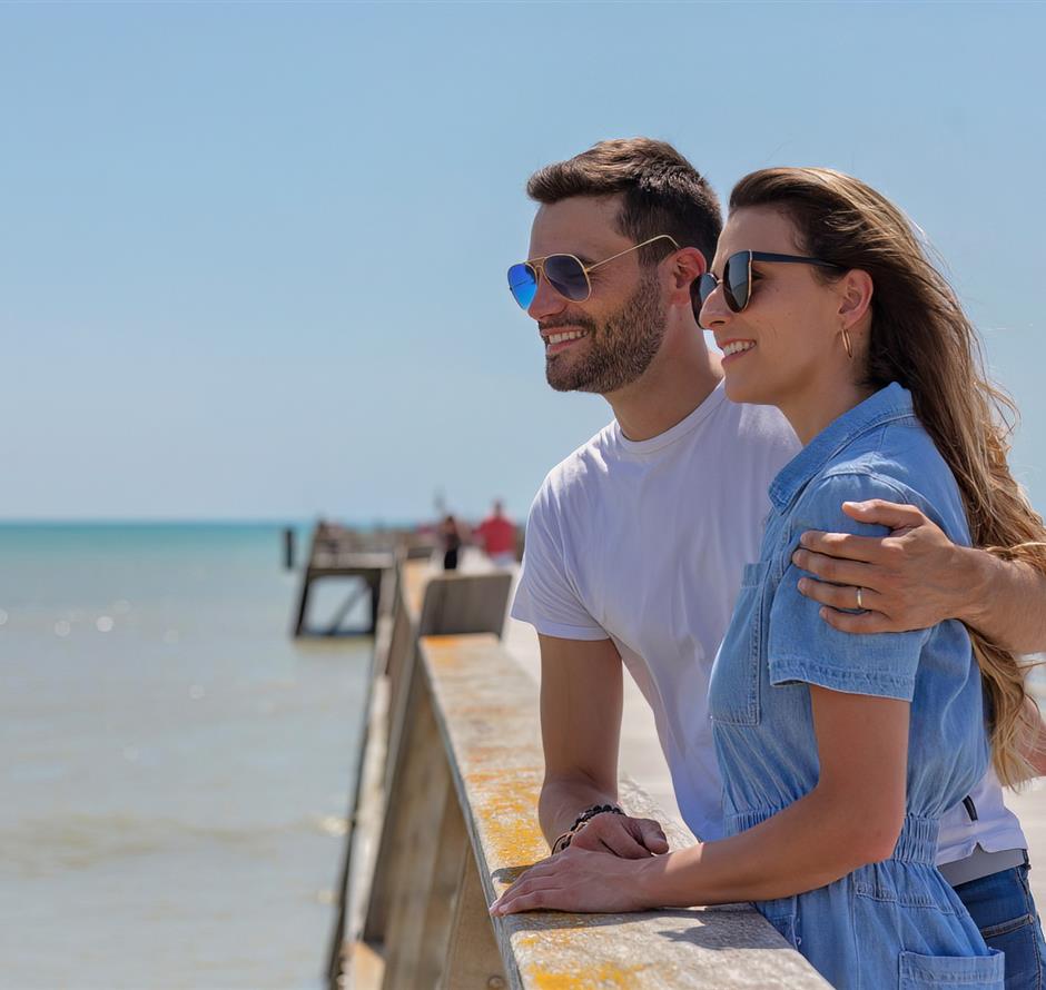 Het strand van Saint-Jean-de-Monts in de Vendée vlakbij de 3-sterren camping Les Sirènes 
