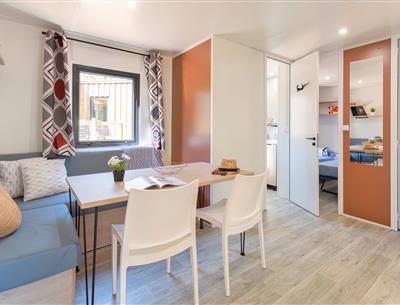 Woonkamer van de Cottage 6 personen 3 bloemen