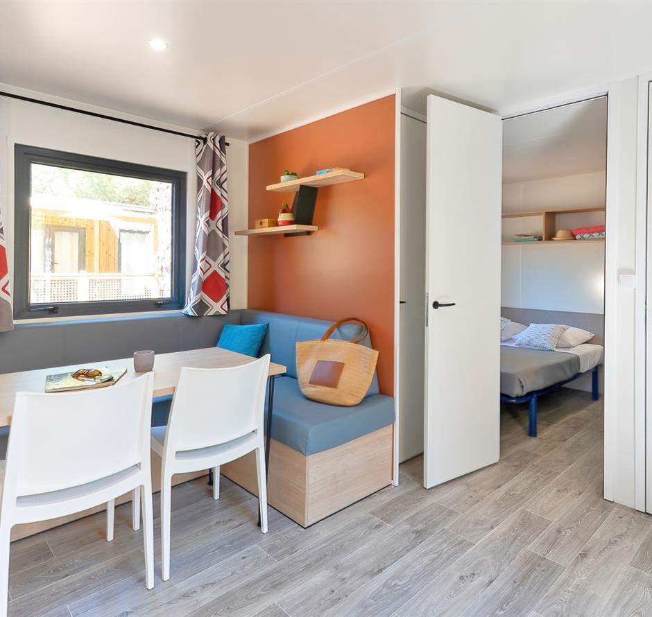 Woonkamer van de Cottage 5 pers 3 bloemen 