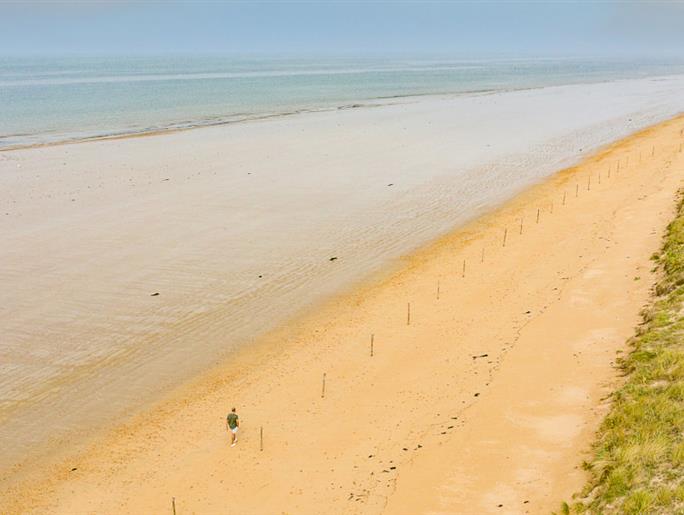 Kustpad van Saint-Jean-de-Monts in de Vendée in de buurt van de 3-sterren camping Les Sirènes