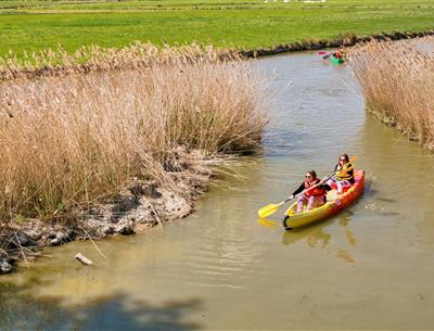 Kajakken en peddelen in de buurt van de 3-sterren camping Les Sirènes