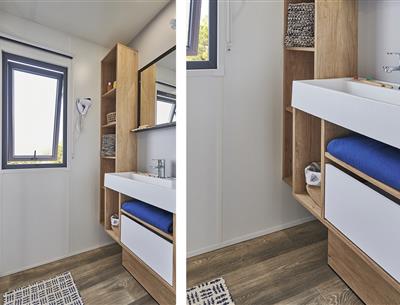 Badkamer in de 6-persoons premium cottage