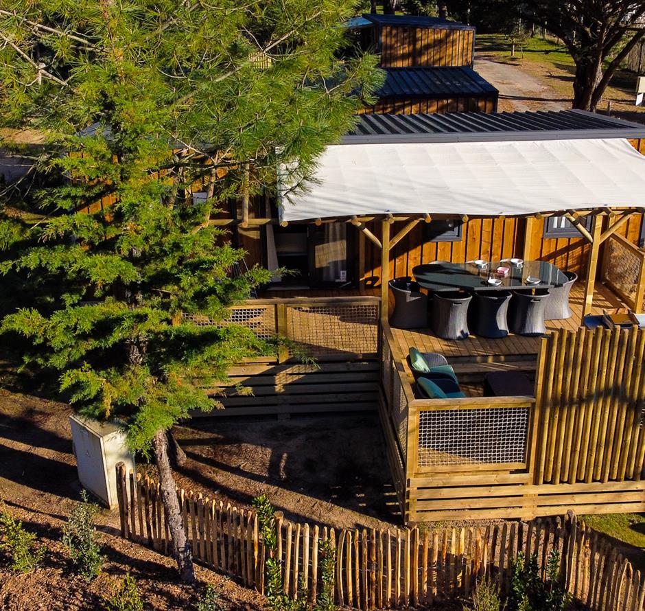 Buitenaanzicht van de 6-persoons Premium cottage 